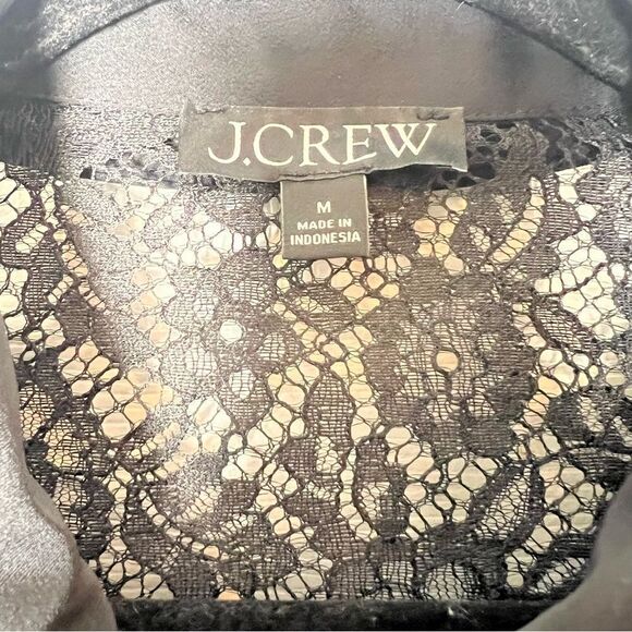 J. Crew Lady Shirt-Jacket in Lace Black - Picture 5 of 6